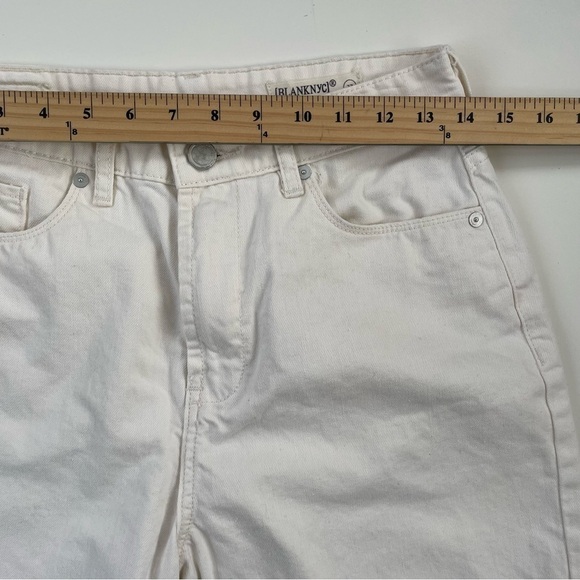 BLANK NYC Women's Cream The Baxter Ribcage Straight Leg Jeans Size 27 - Picture 10 of 12